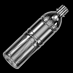 500ml PET large-spiral water bottle