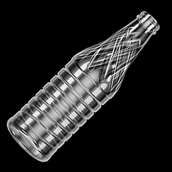 500ml PET shoulder-spiral water bottle
