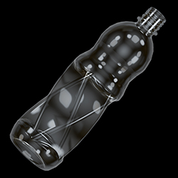 600ml PET large-spiral water bottle